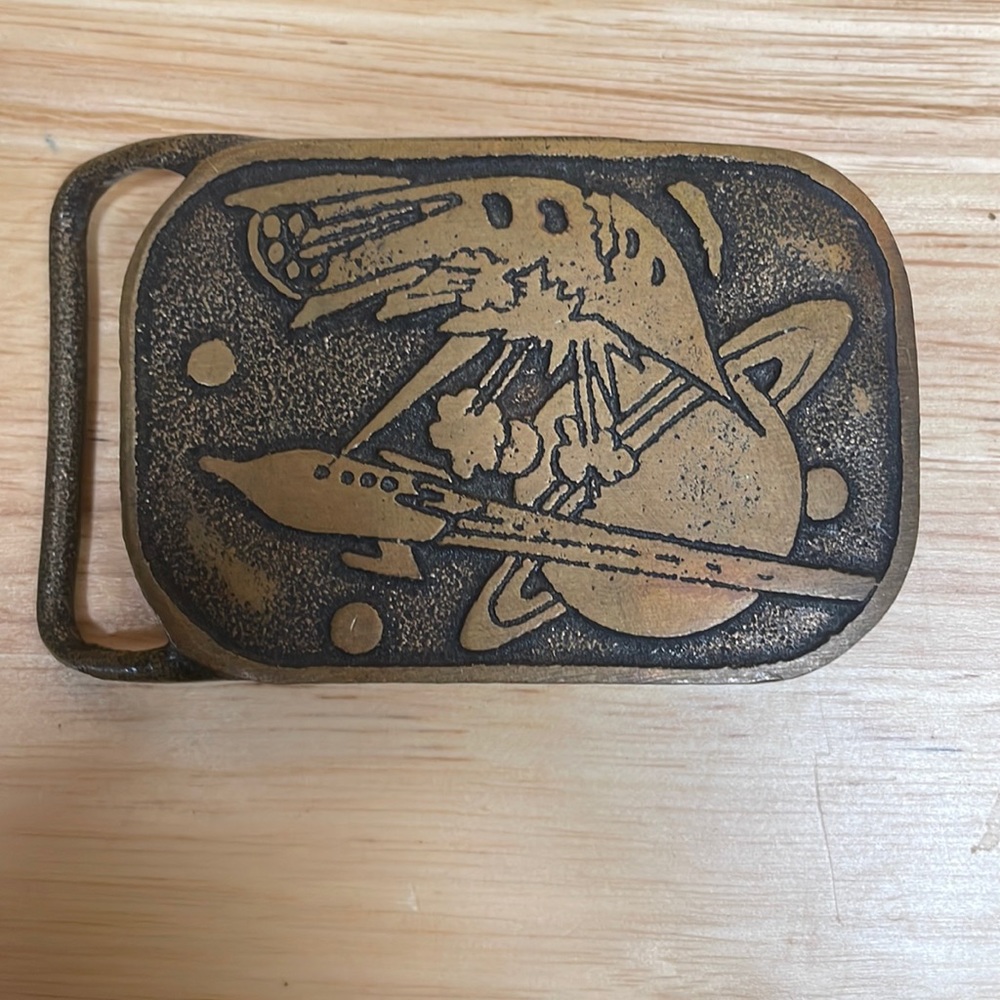 Vintage Space Ship Belt Buckle